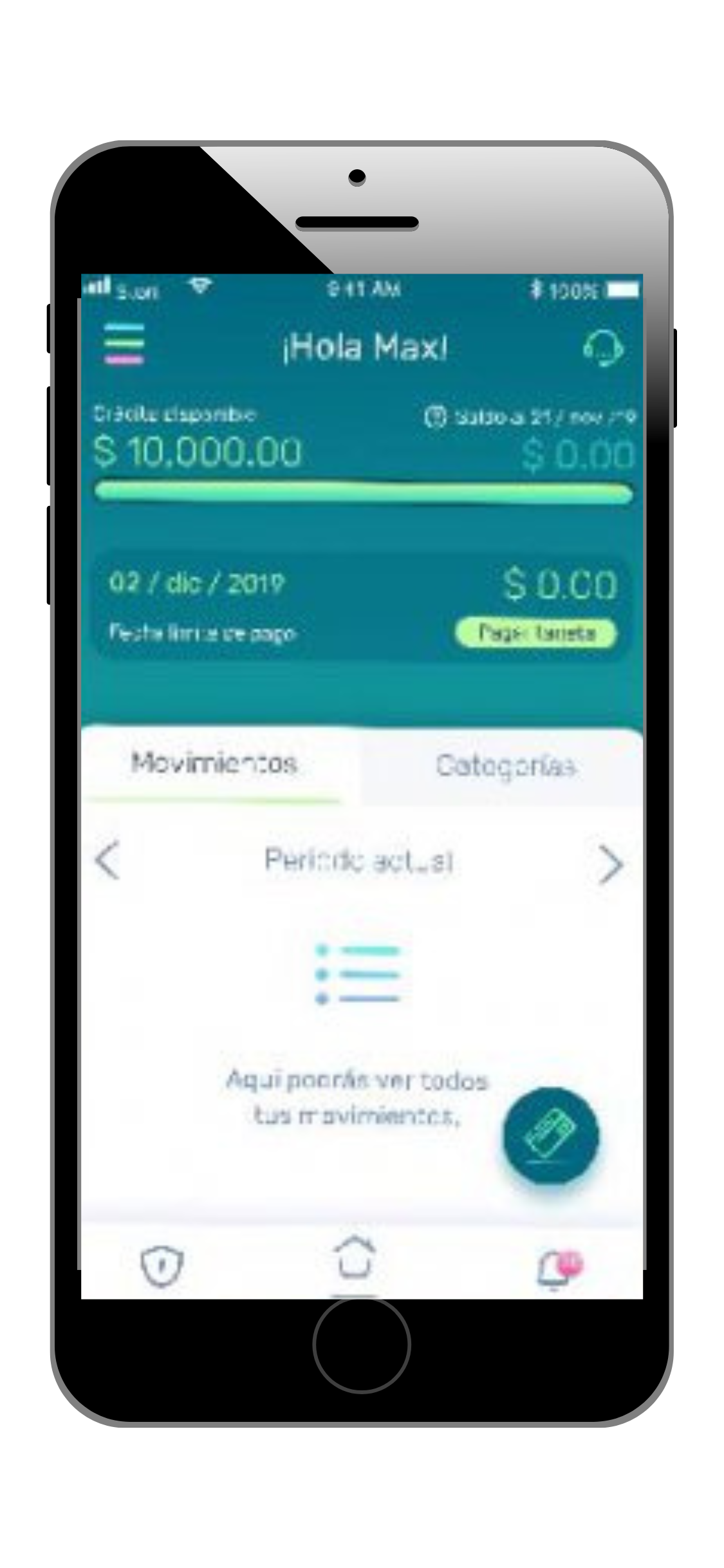 Revisar movimientos de Tarjeta Stori en app