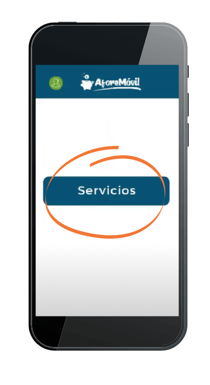 opción servicios en afore movil