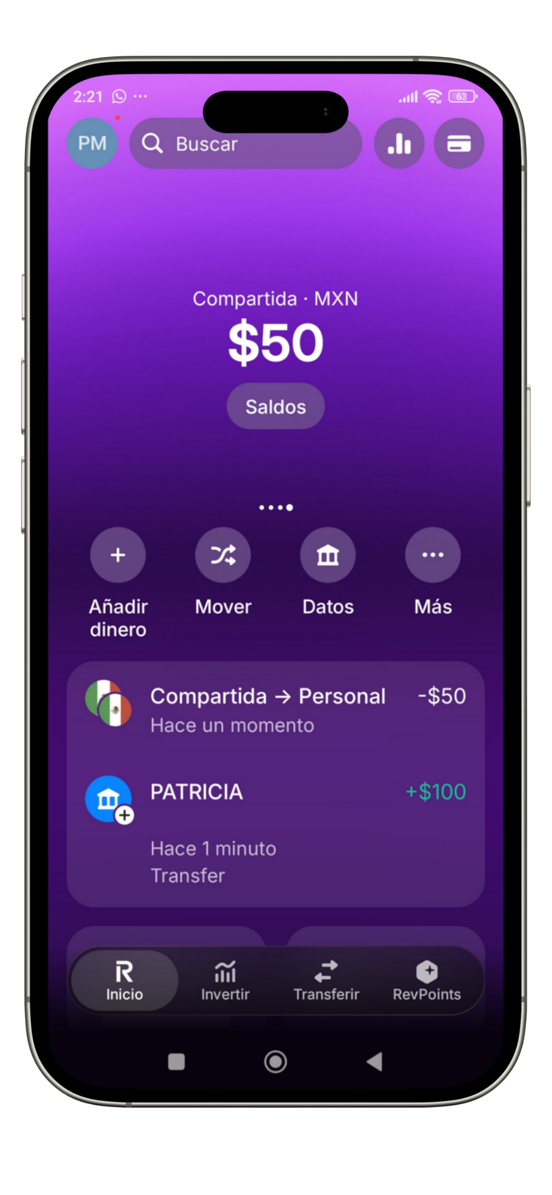 operaciones cuenta para parejas revolut