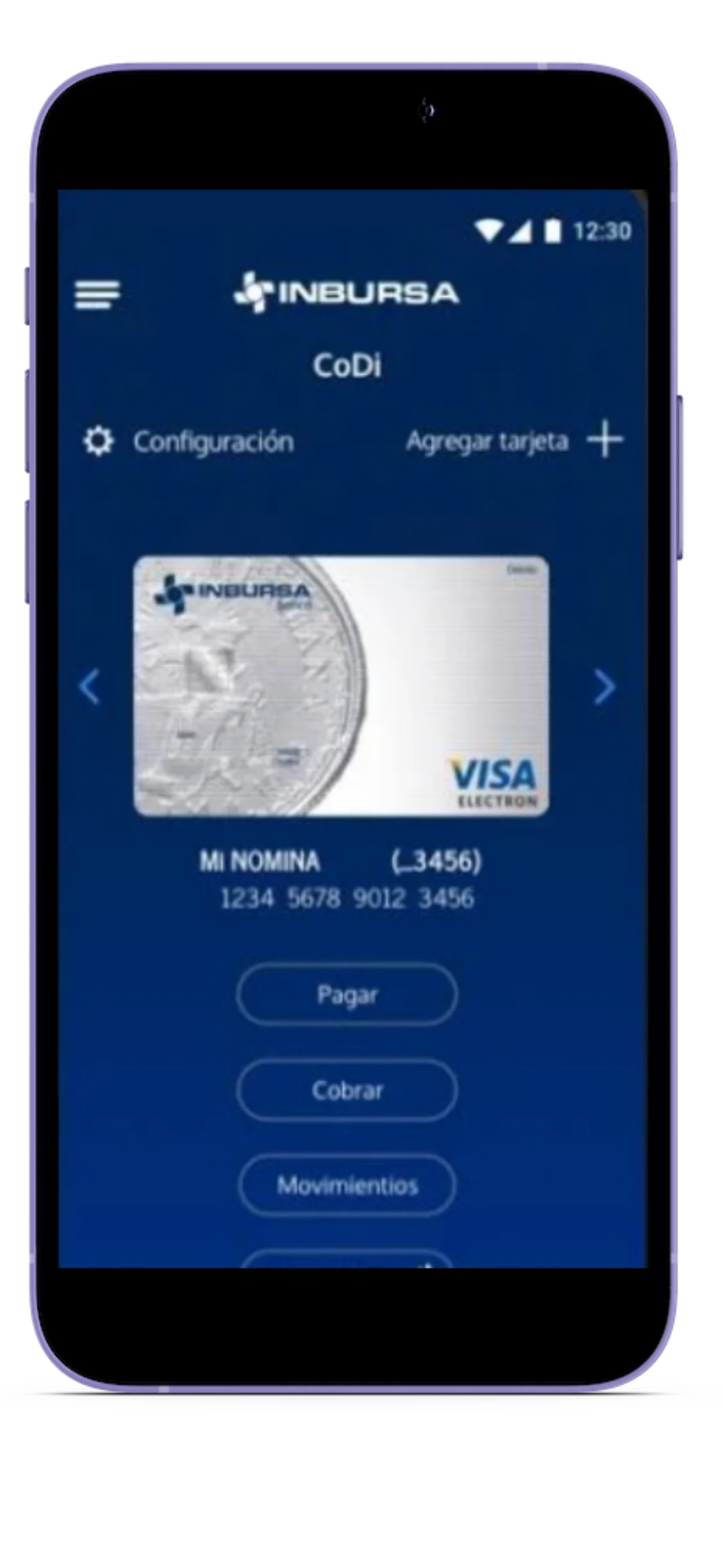 pantalla app inbursa pagar y transferir