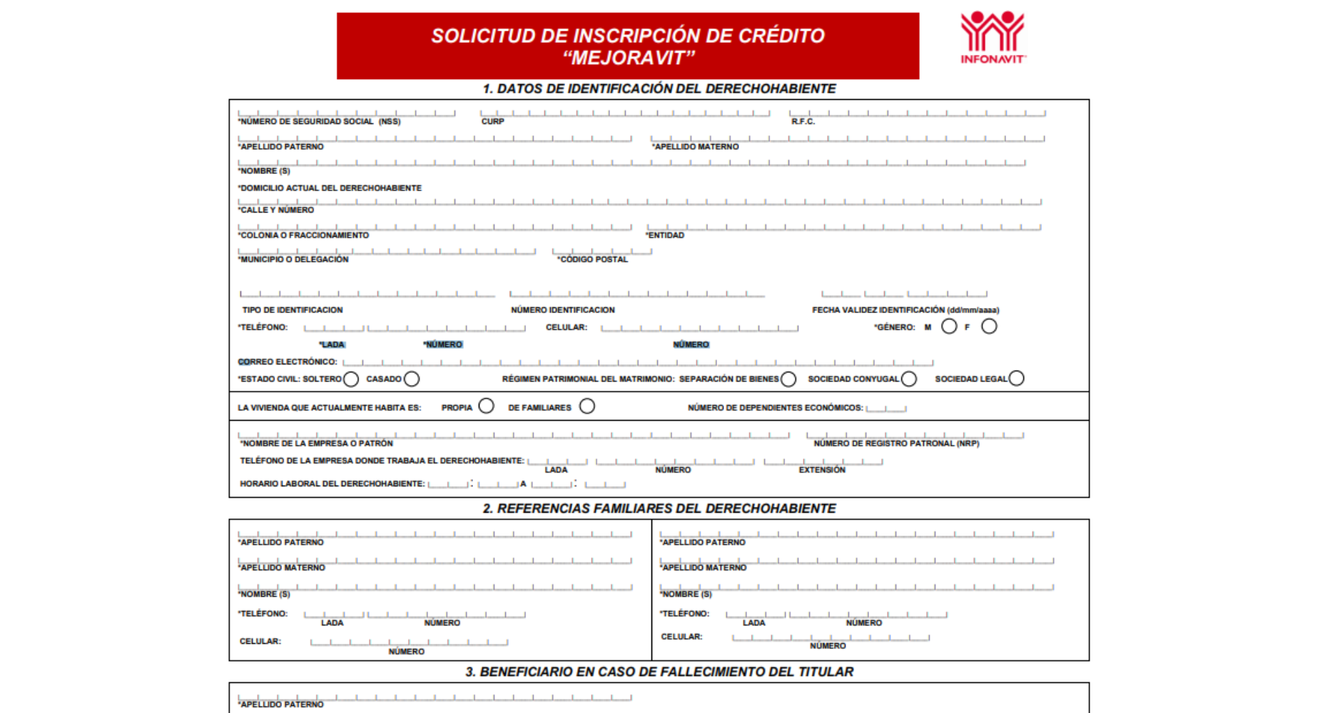 imagen de documento del credito mejoravit 