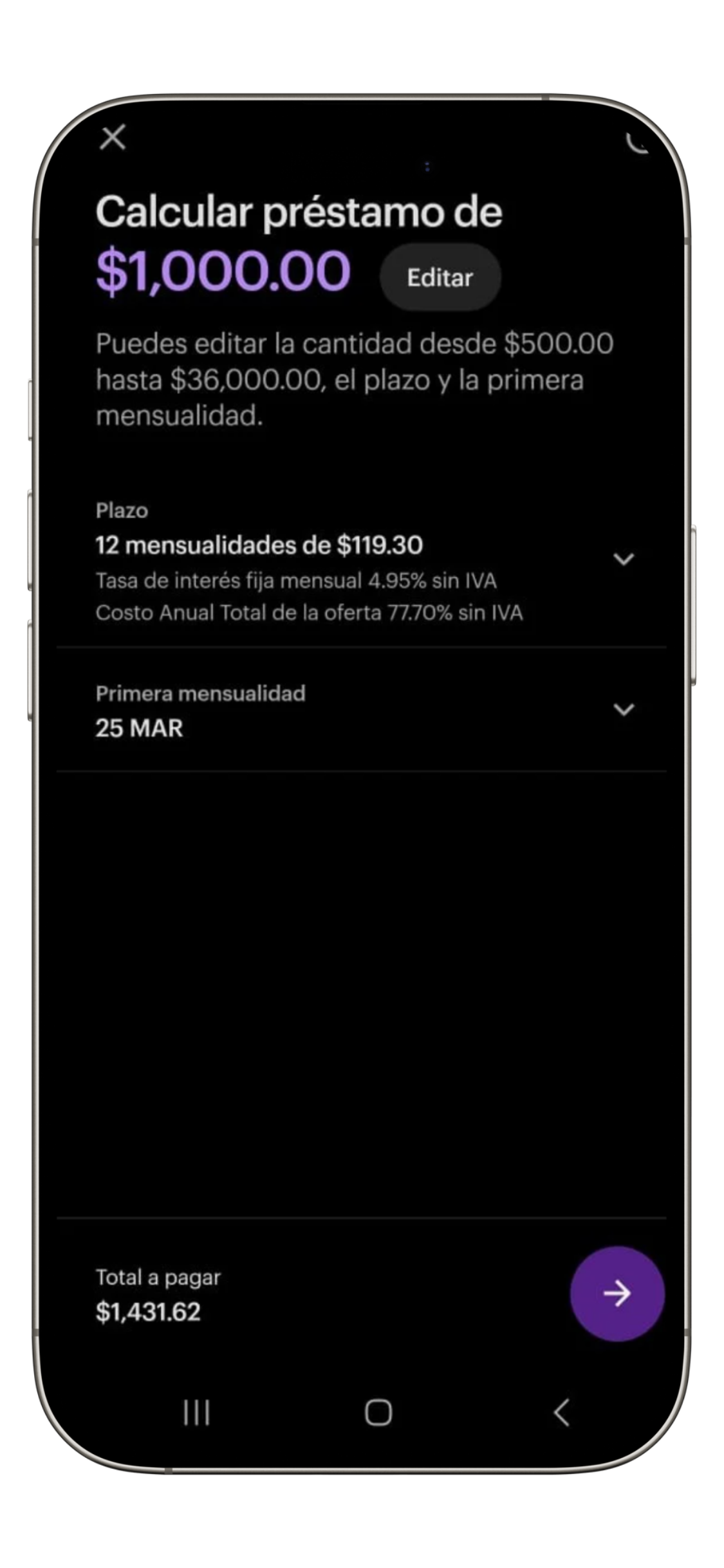 simulador prestamo nubank