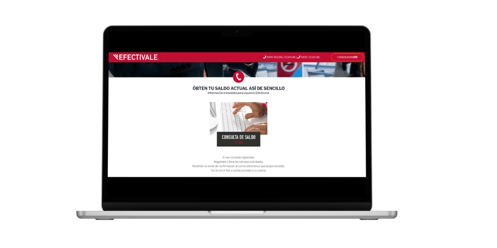 sitio web de efectivale consulta saldo