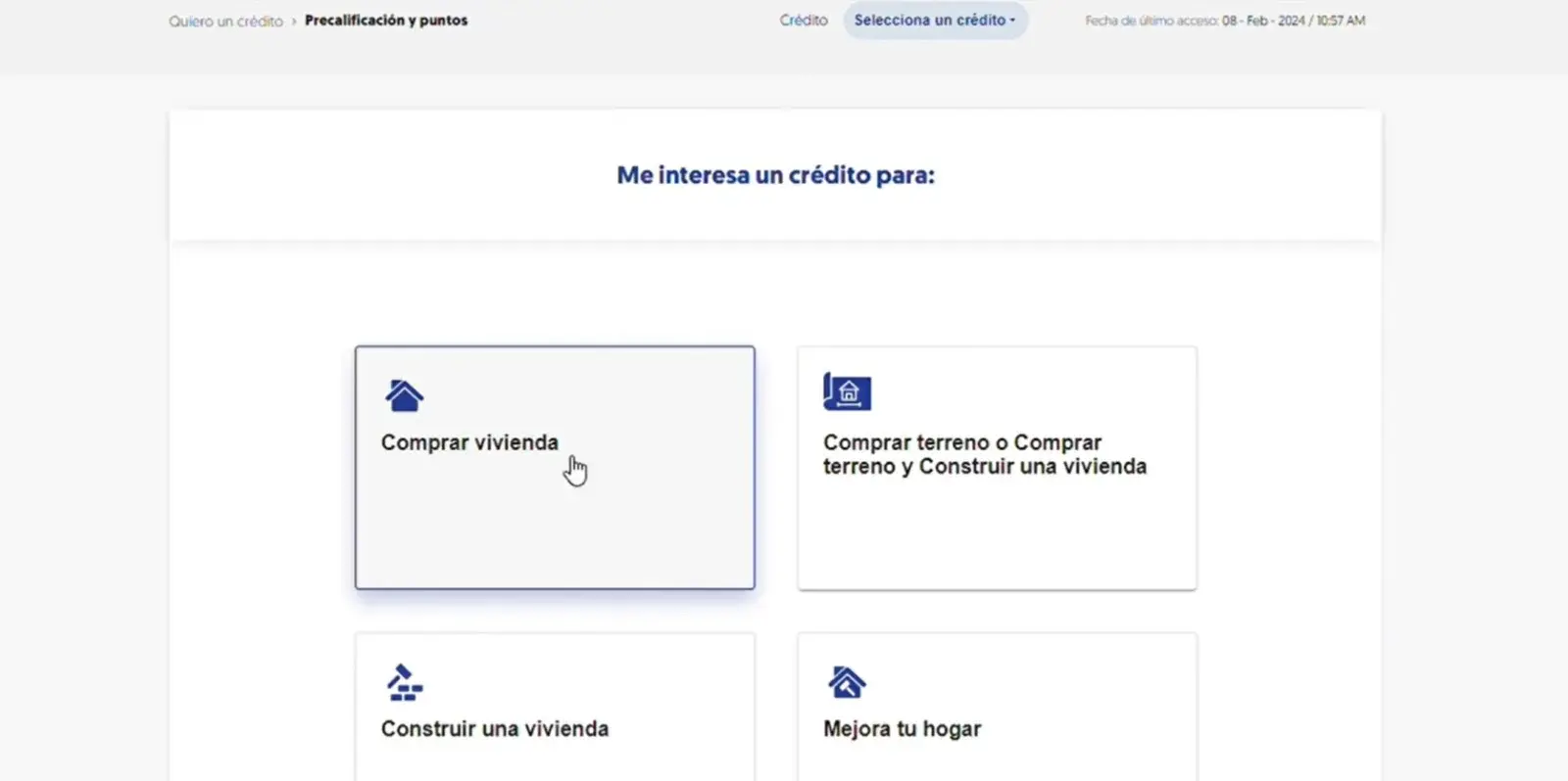solicita crédito para comprar vivienda