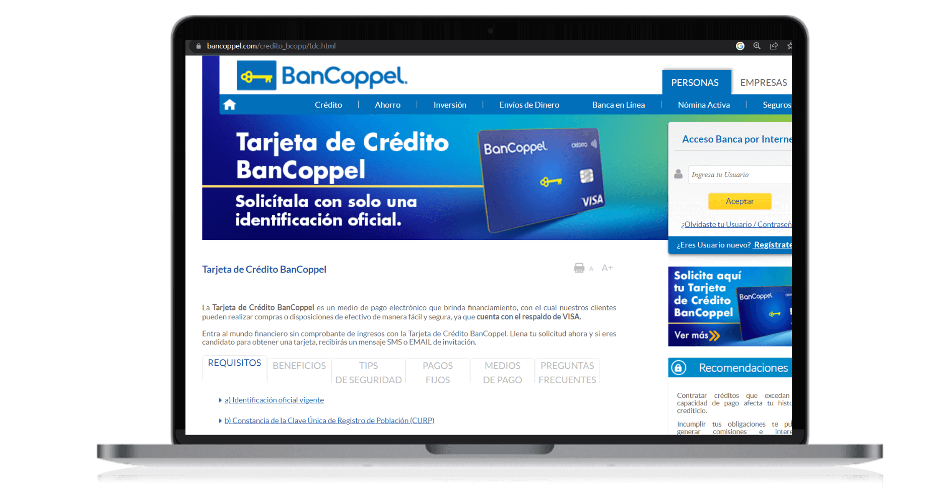 solicitar tarjeta de credito Bancoppel
