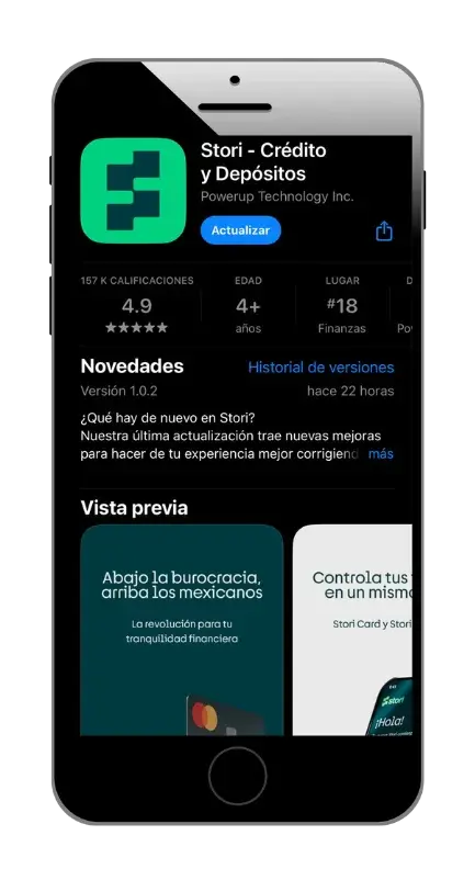 Aplicación de Stori